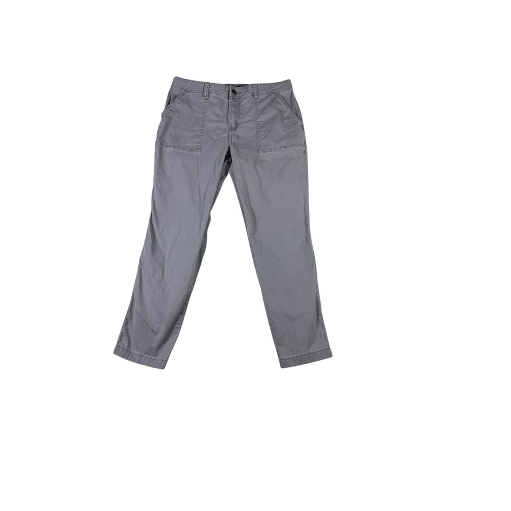 Lee Boys Size 14 Medium Gray Regular Fit Tapered Leg Mid Rise Utility Pants